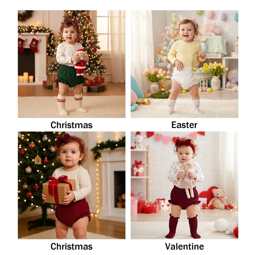 SOBOWO Baby 3-Pack Bloomers Diaper Covers Ribbed Ruffle Solid Triangle 2-3T